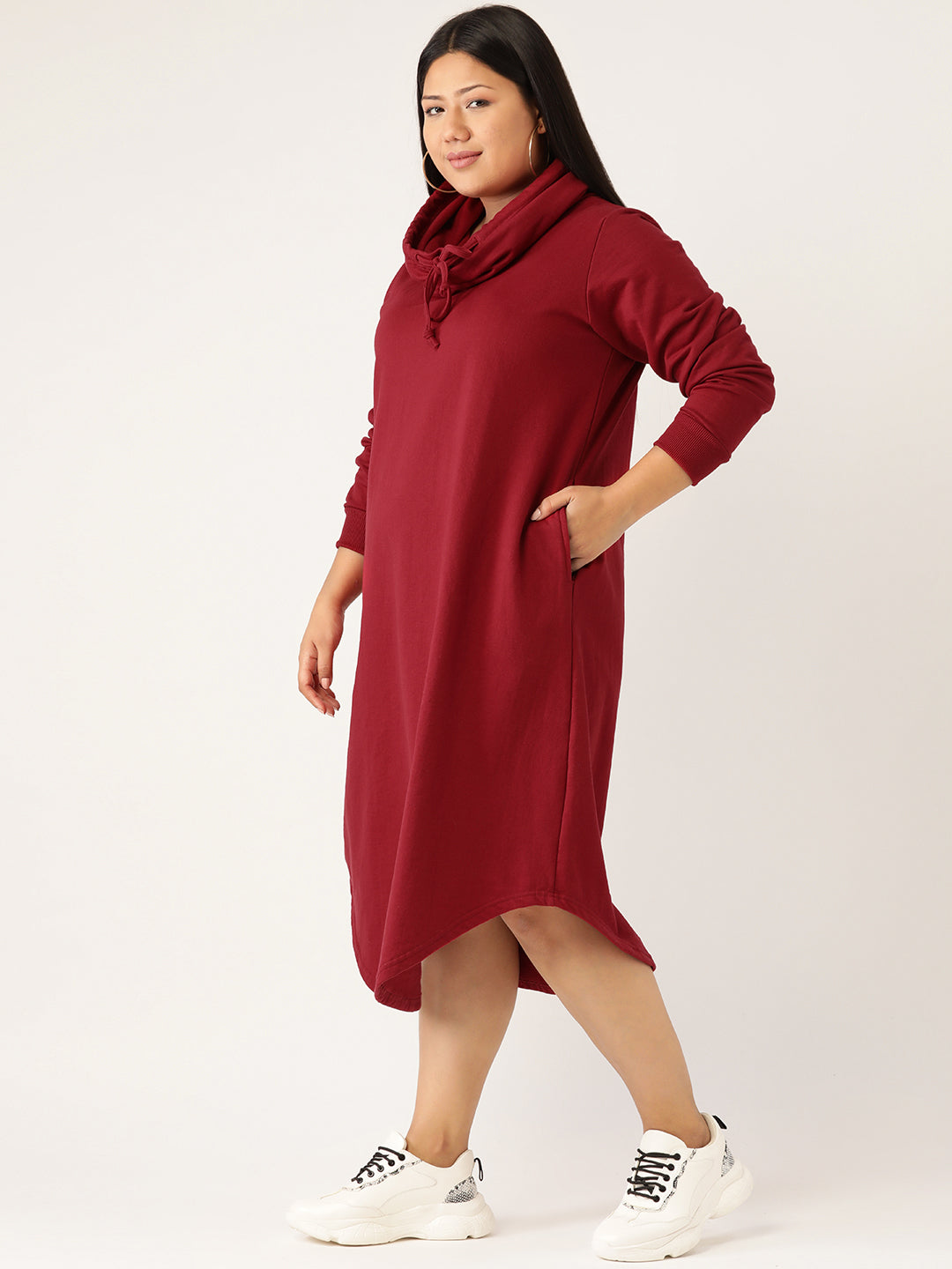 Flow State Midi Fleece Dress