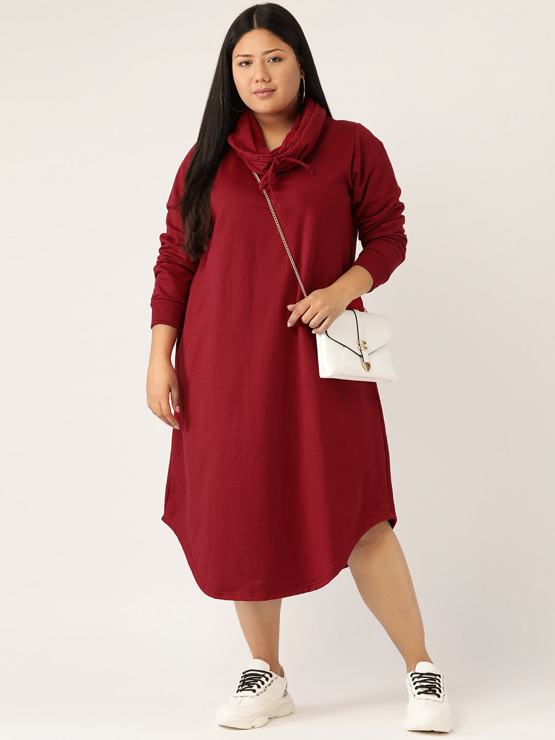 Flow State Midi Fleece Dress