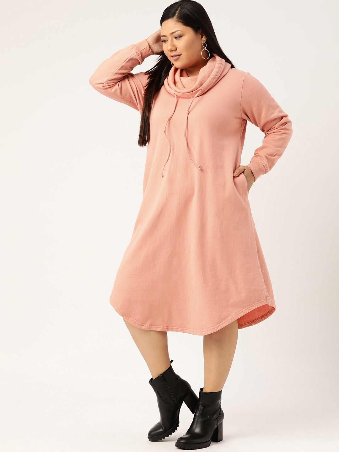 Flow State Midi Fleece Dress