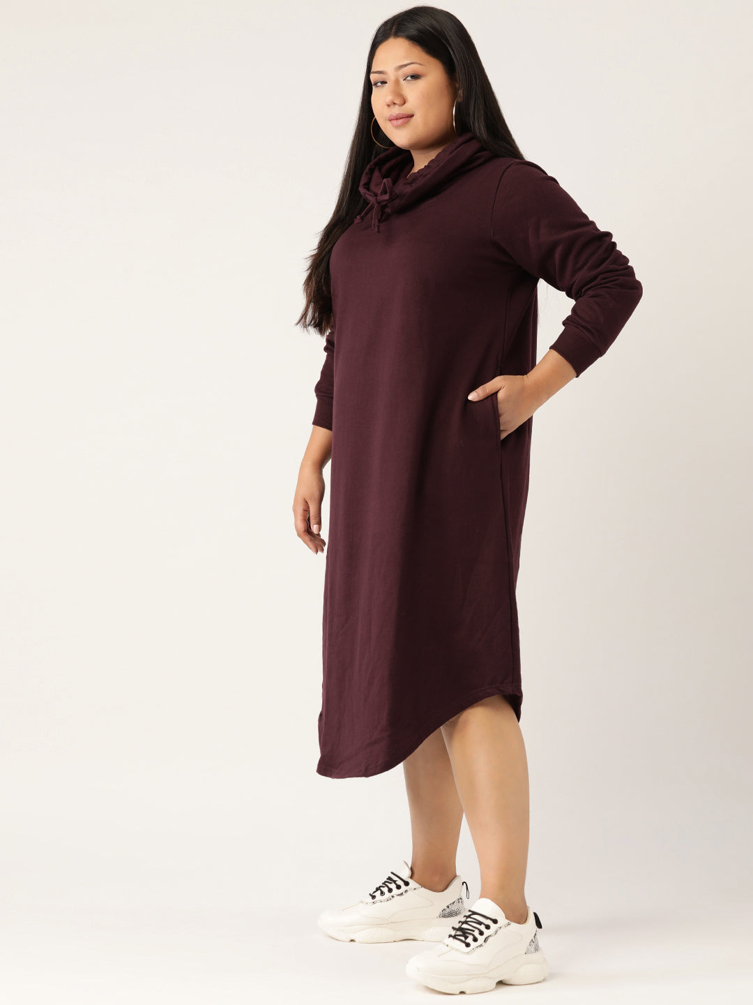 Flow State Midi Fleece Dress