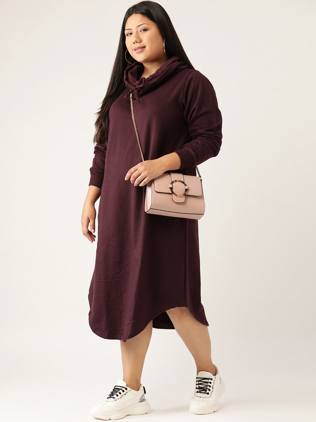 Flow State Midi Fleece Dress