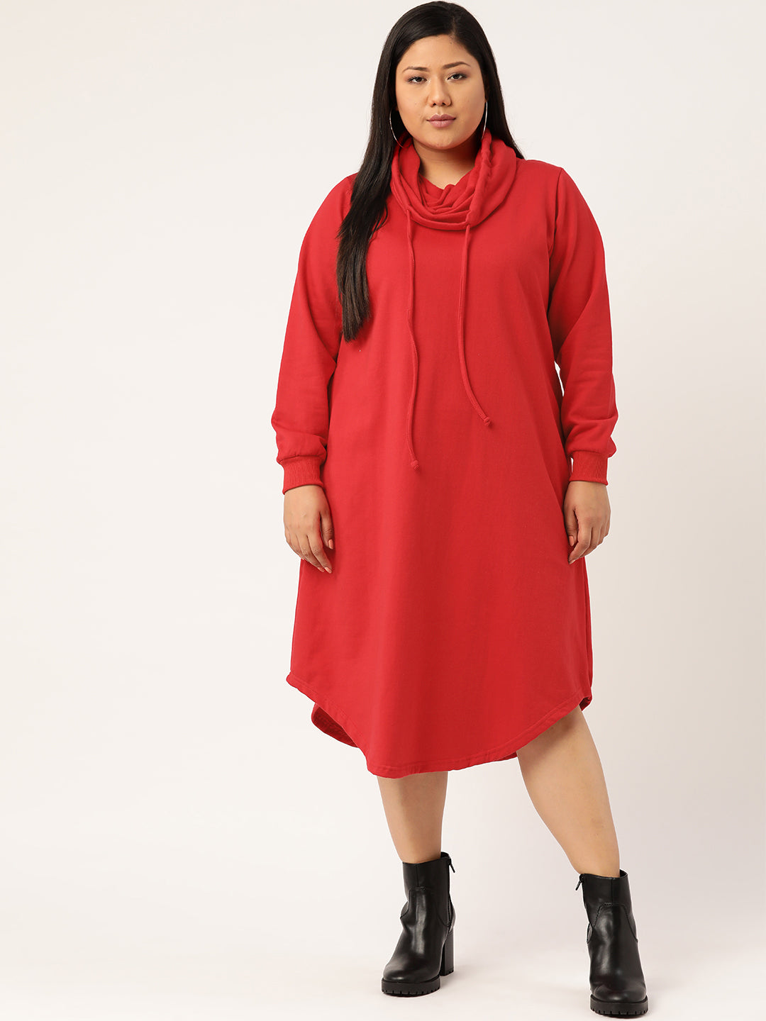 Flow State Midi Fleece Dress