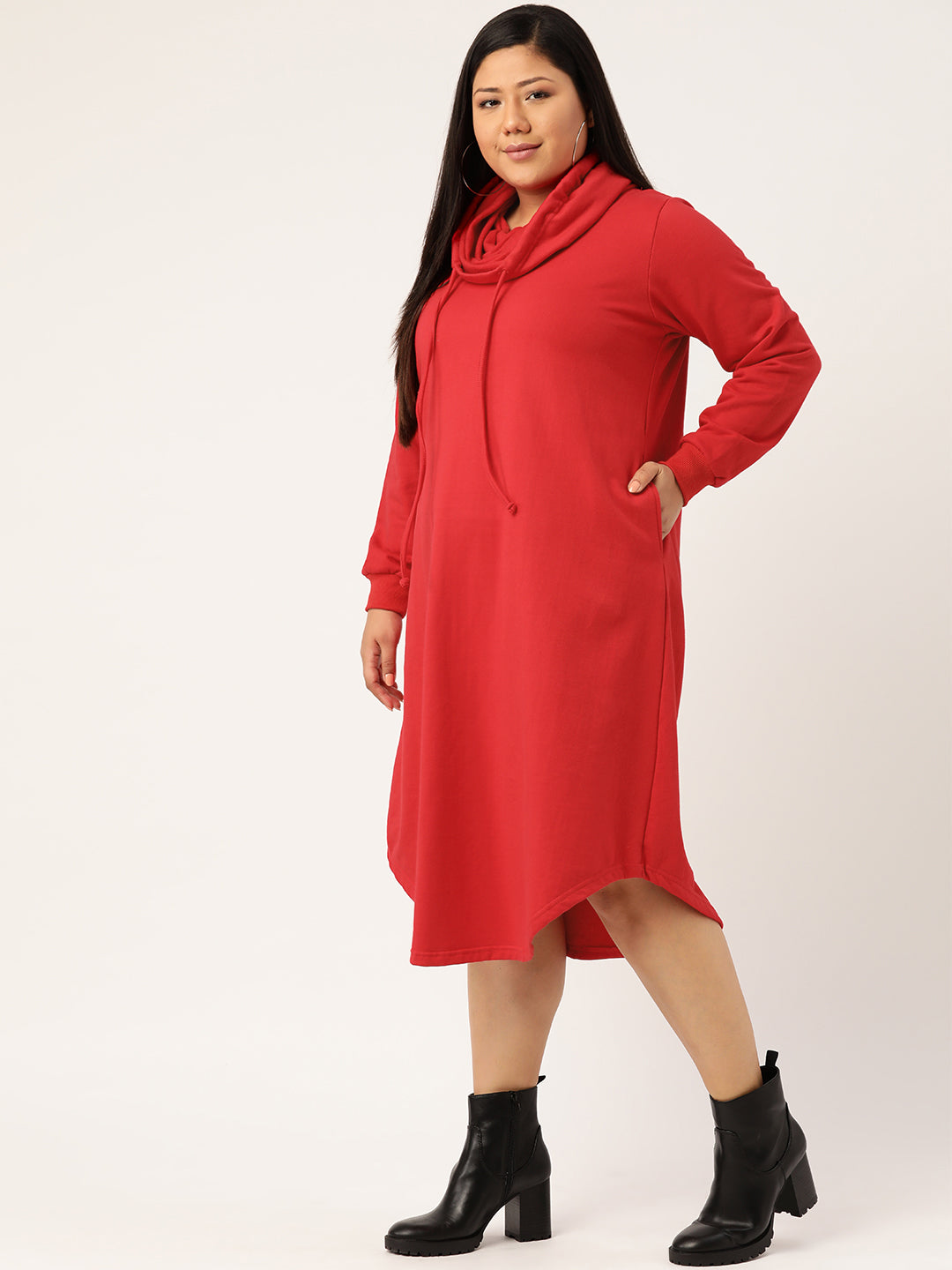 Flow State Midi Fleece Dress