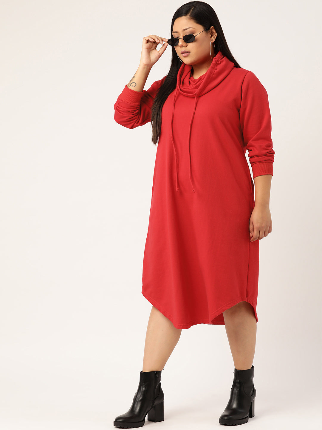Flow State Midi Fleece Dress