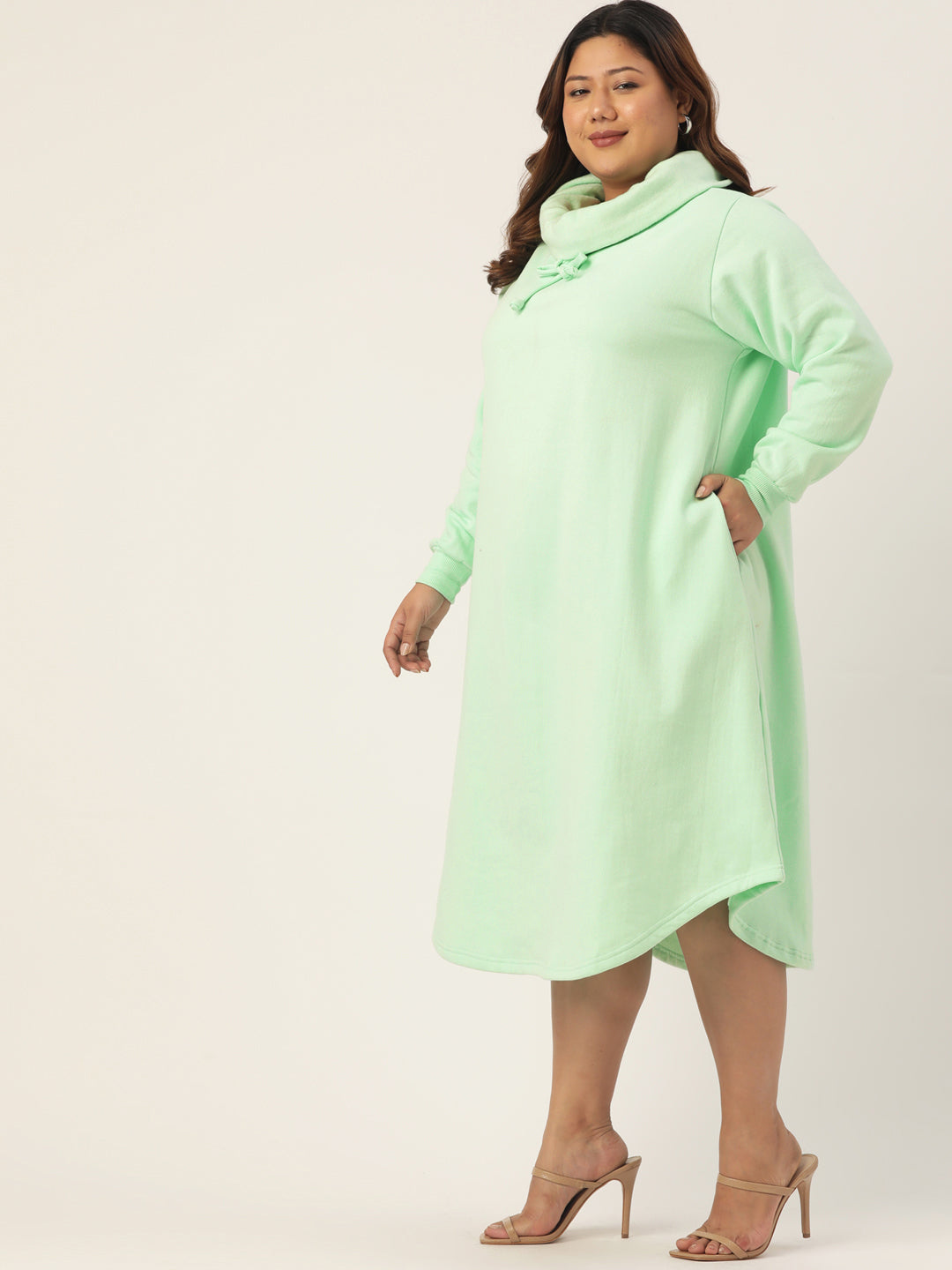 Flow State Midi Fleece Dress