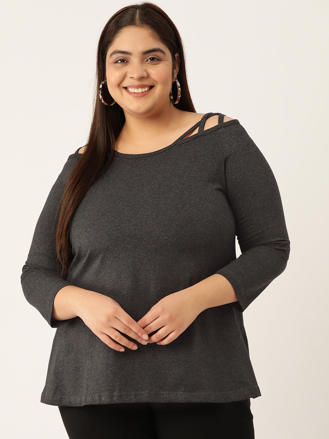 Plus Size Cotton Knitted Top