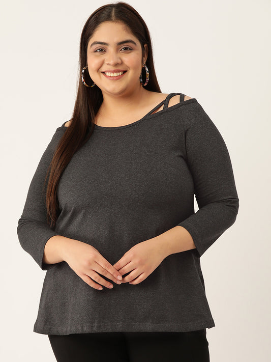 Plus Size Cotton Knitted Top
