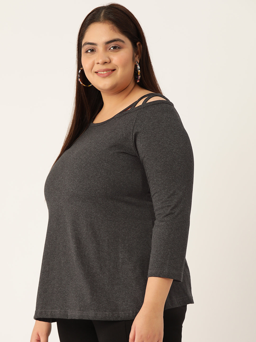 Plus Size Cotton Knitted Top