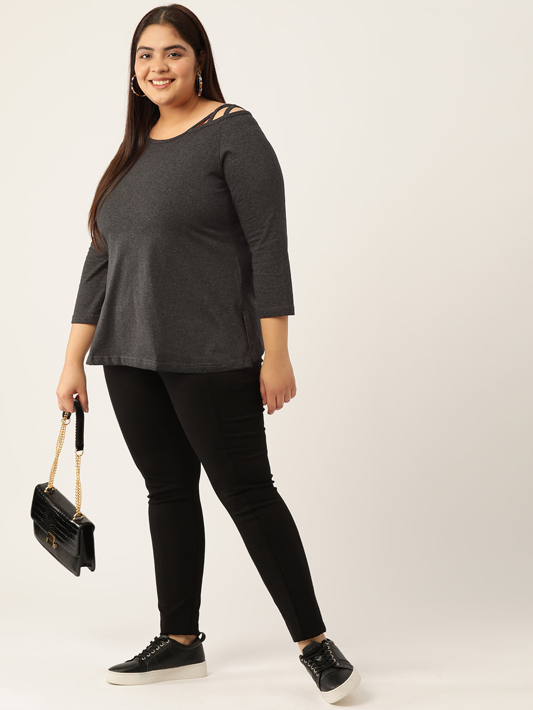 Plus Size Cotton Knitted Top