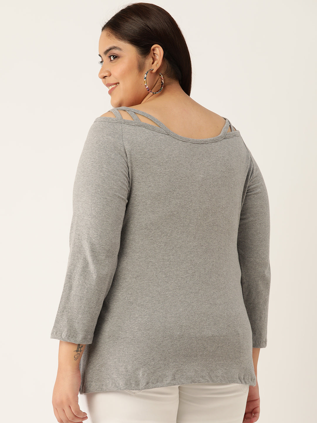 Plus Size Cotton Knitted Top