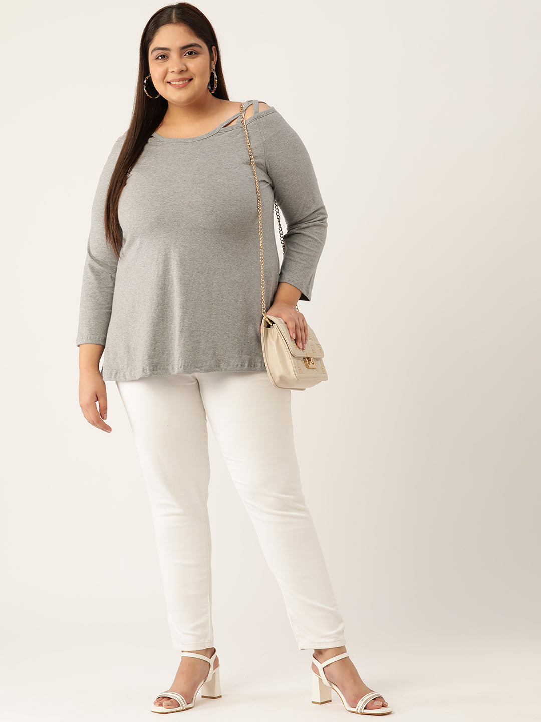 Plus Size Cotton Knitted Top