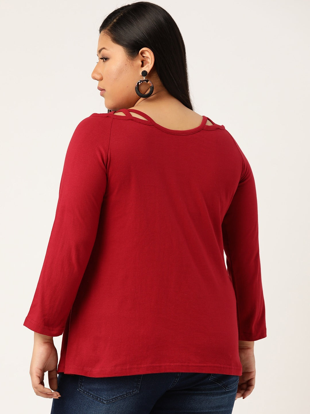 Plus Size Cotton Knitted Top