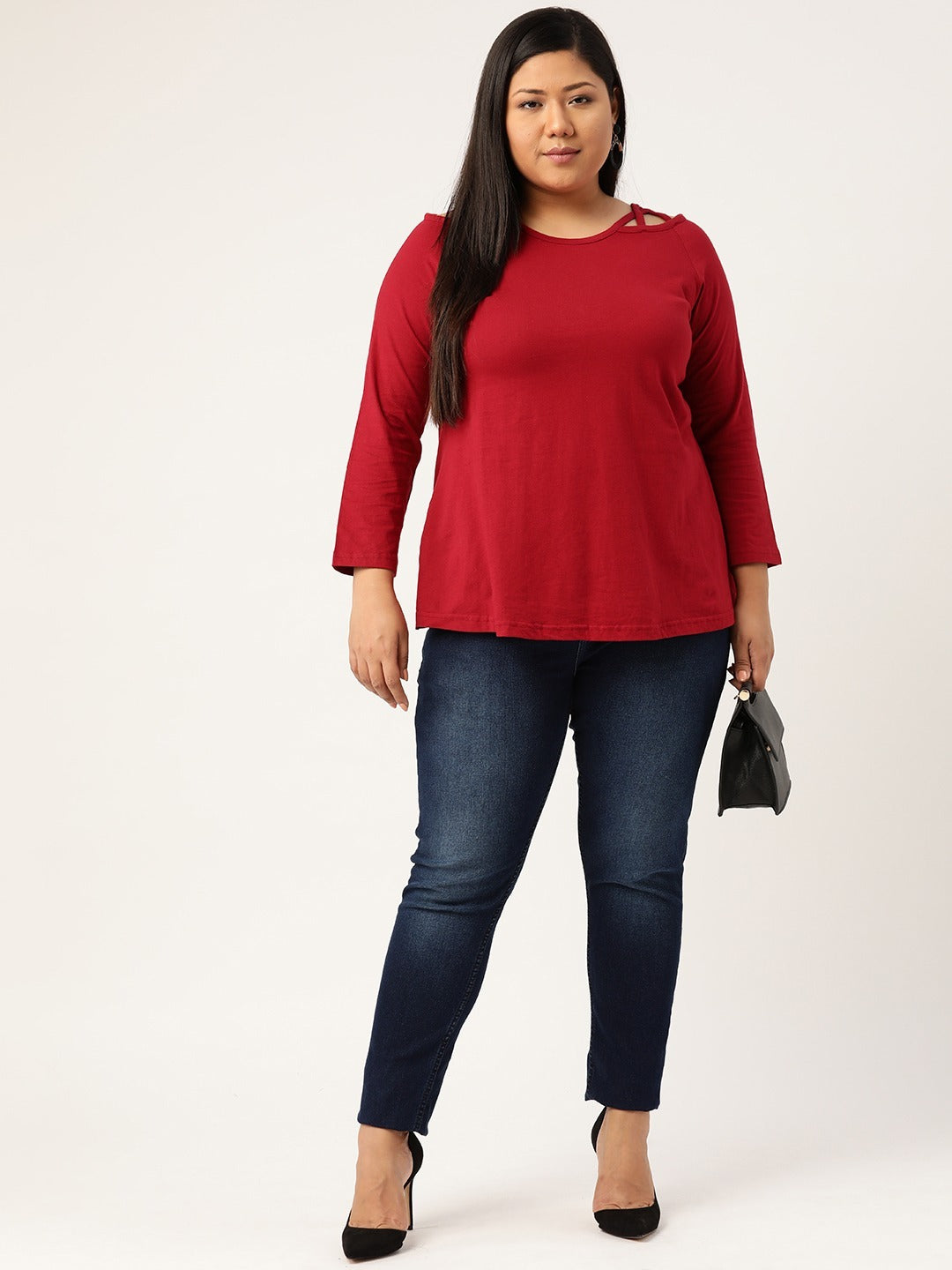 Plus Size Cotton Knitted Top