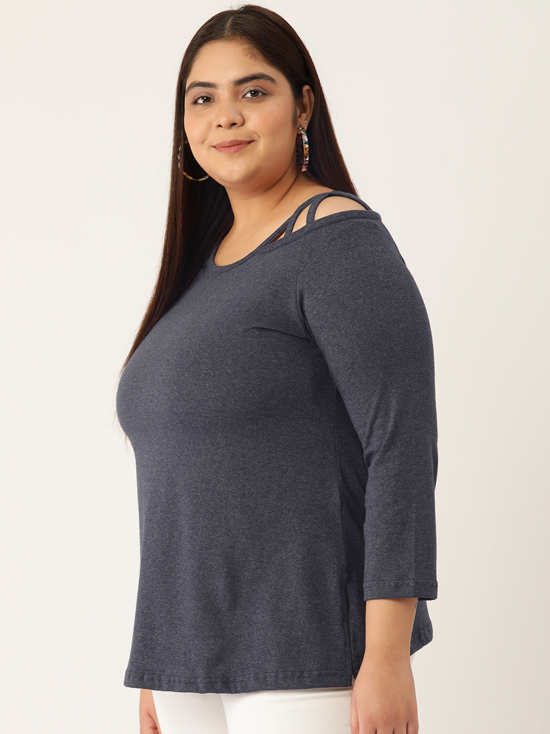 Plus Size Cotton Knitted Top