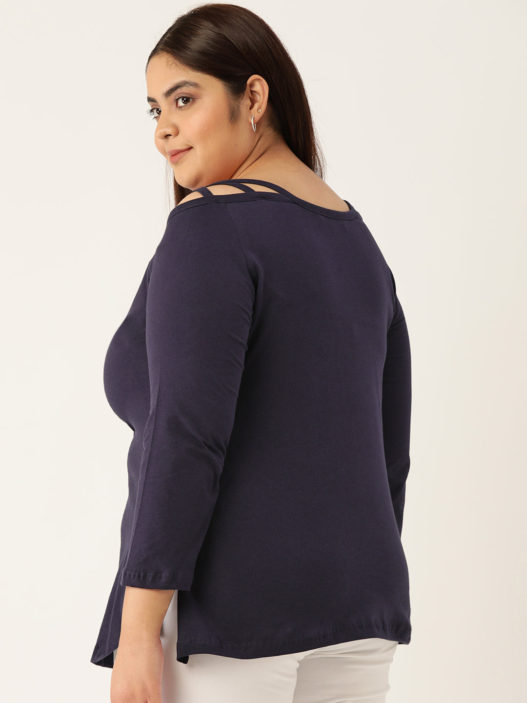 Plus Size Cotton Knitted Top