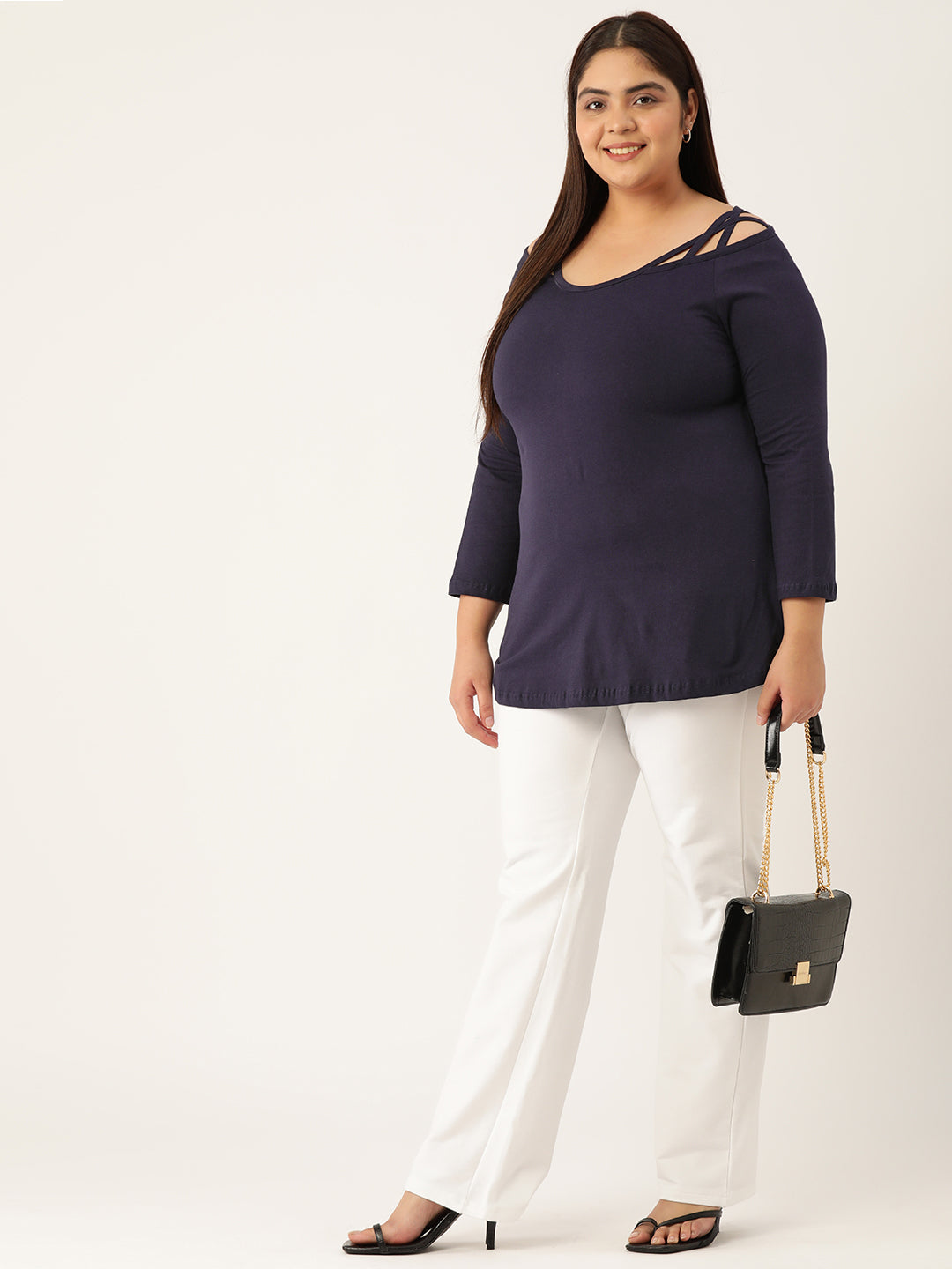 Plus Size Cotton Knitted Top
