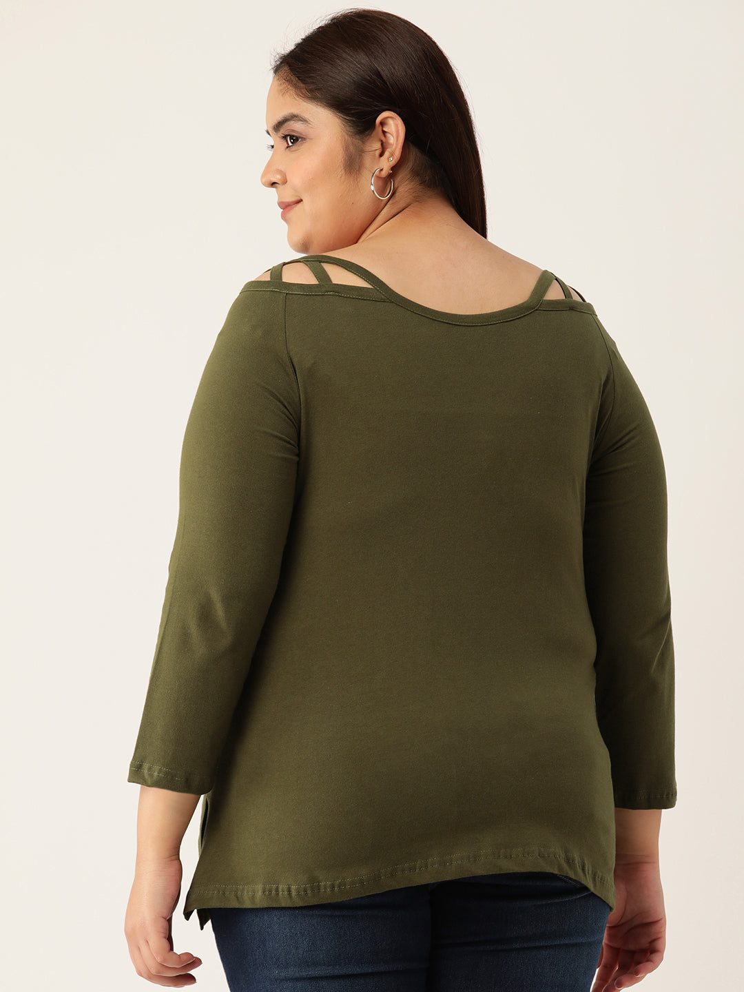 Plus Size Cotton Knitted Top