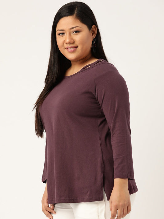 Plus Size Cotton Knitted Top