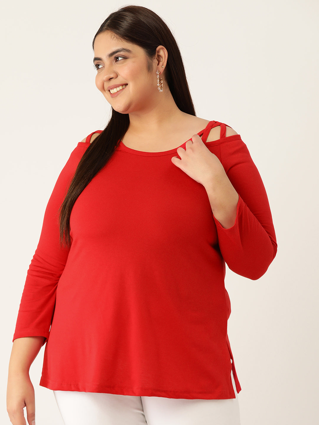 Plus Size Cotton Knitted Top