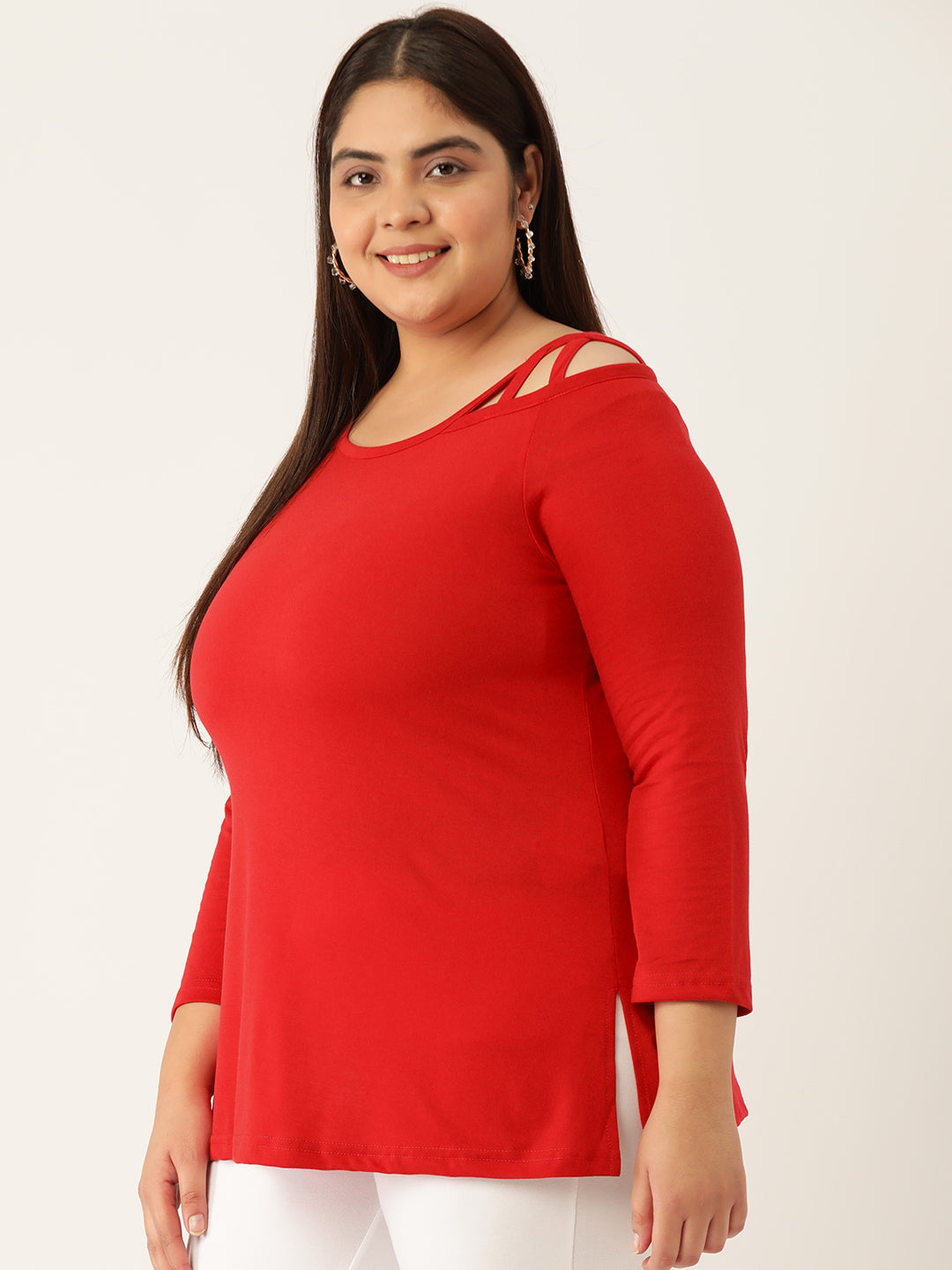 Plus Size Cotton Knitted Top