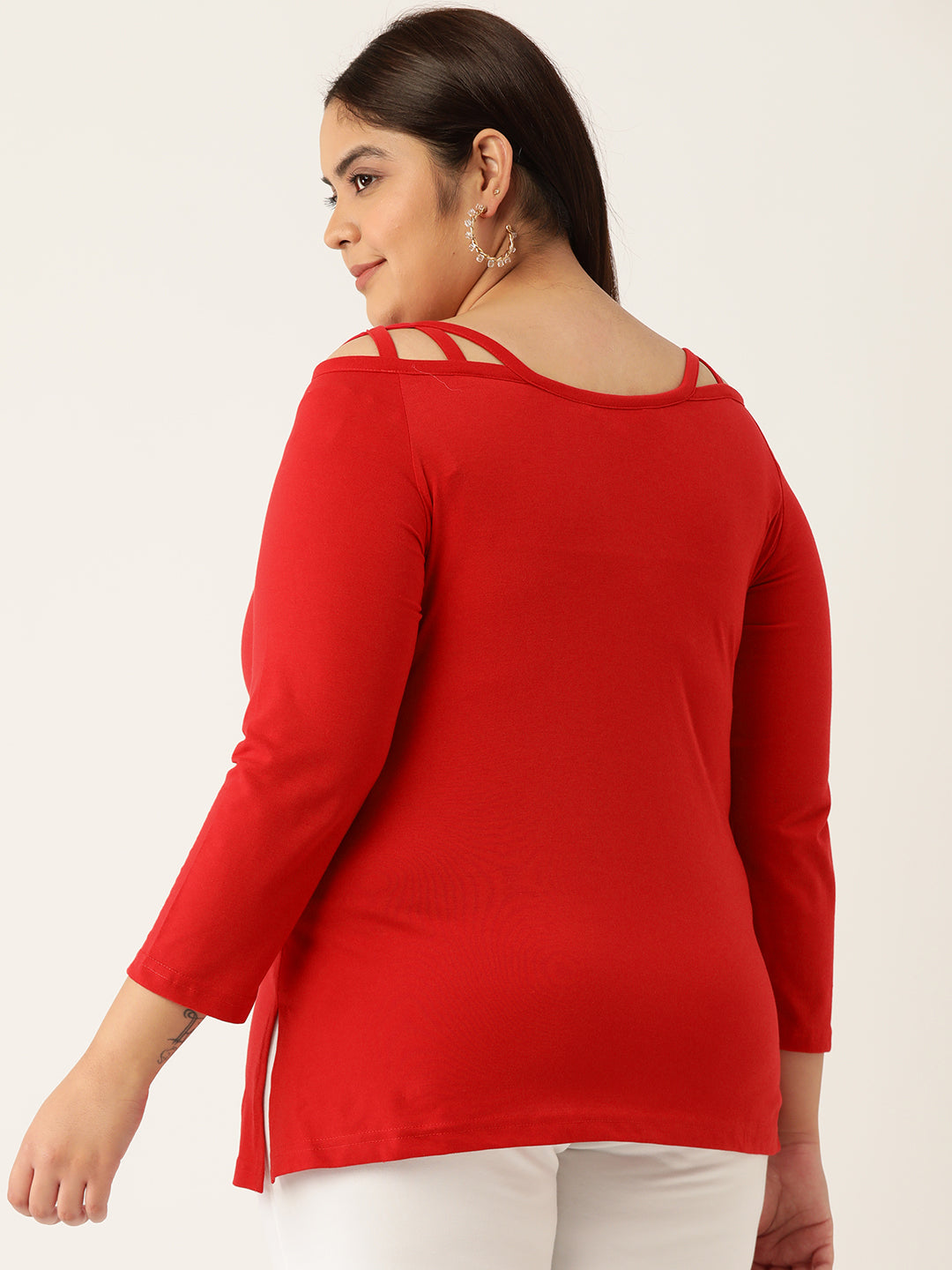 Plus Size Cotton Knitted Top