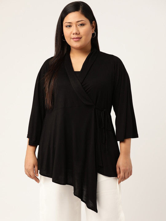 Plus Size Viscose Knitted Top