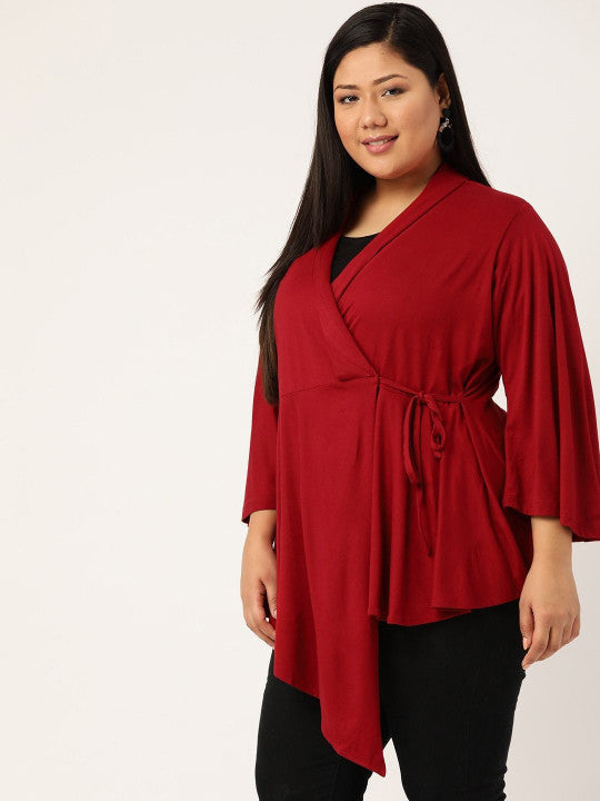 Plus Size Viscose Knitted Top