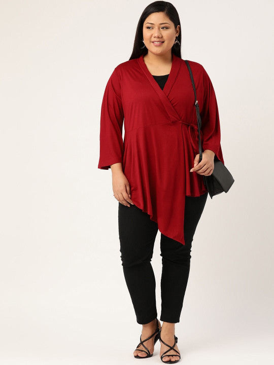 Plus Size Viscose Knitted Top