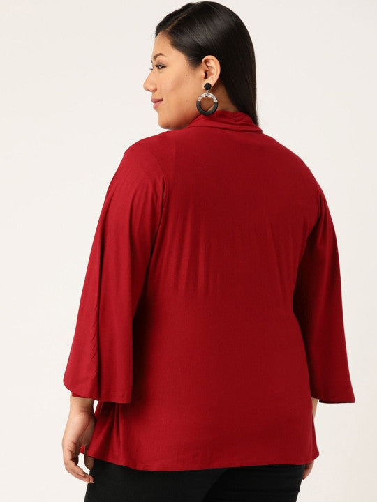 Plus Size Viscose Knitted Top