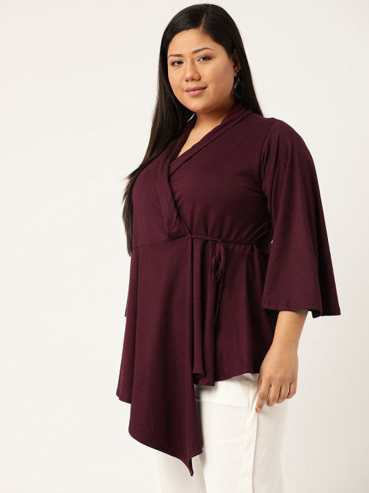 Plus Size Viscose Knitted Top