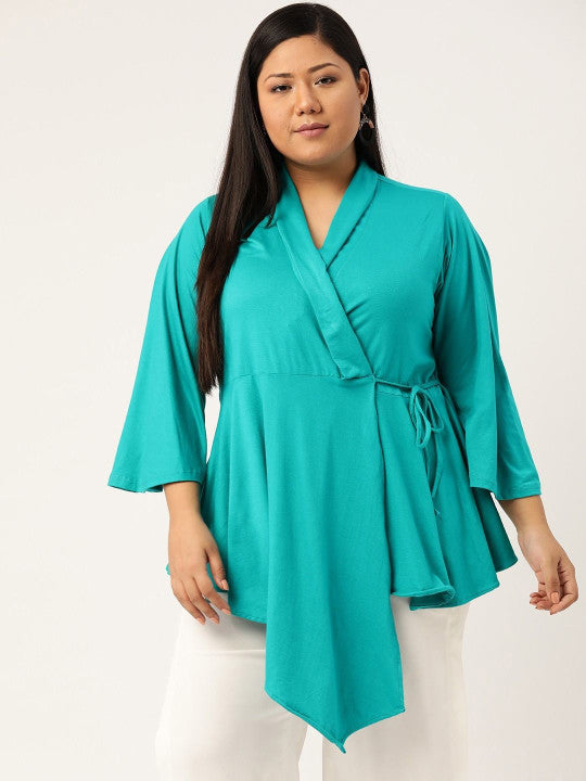 Plus Size Viscose Knitted Top
