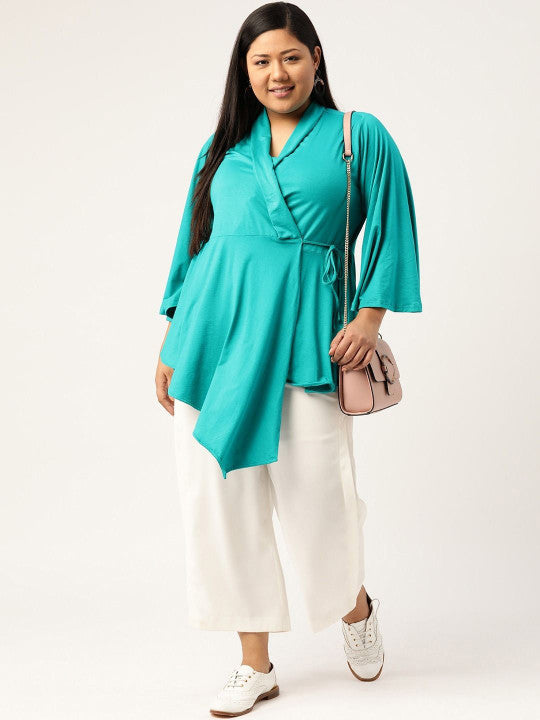 Plus Size Viscose Knitted Top