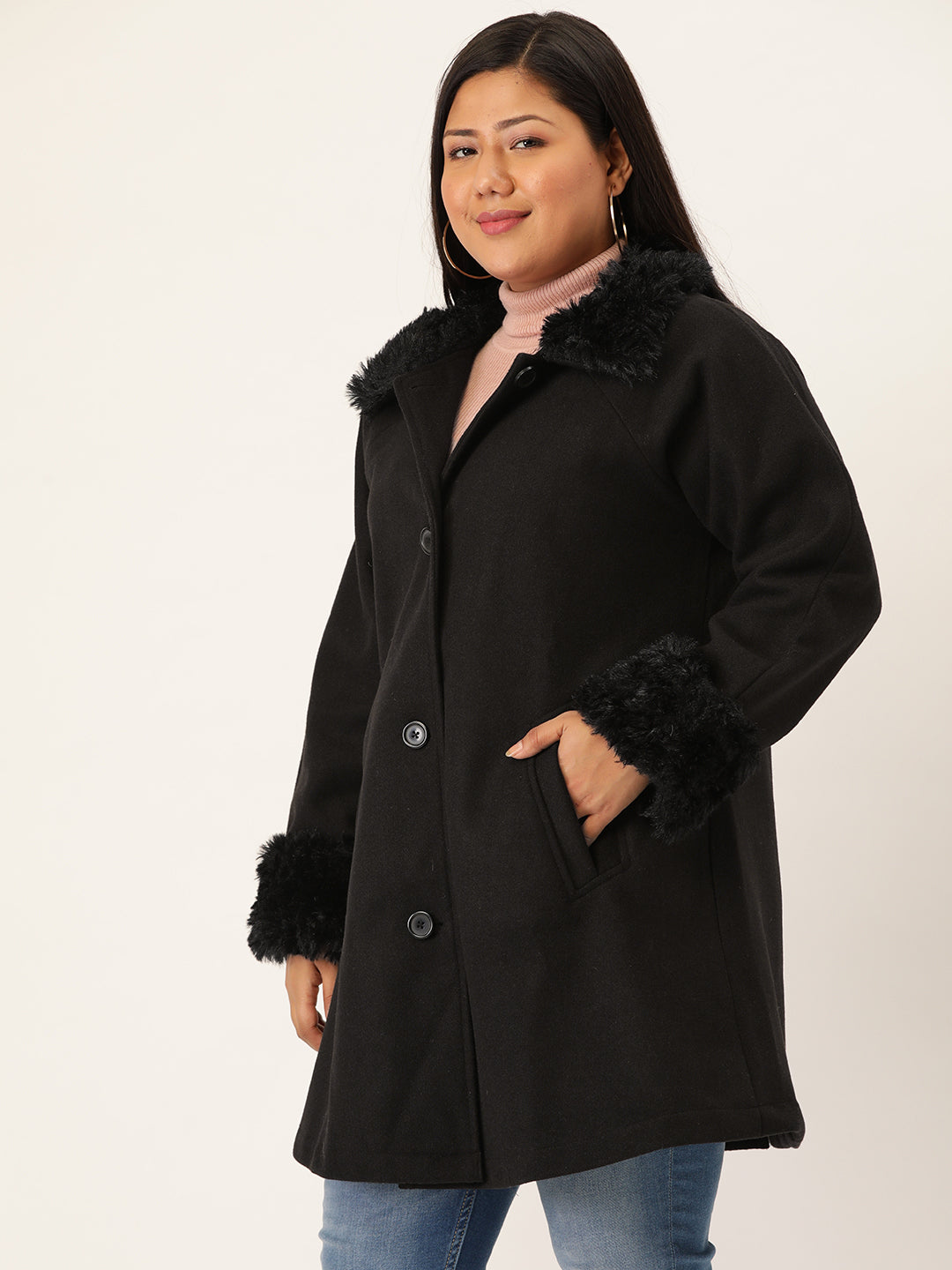 Velour Crest Coat
