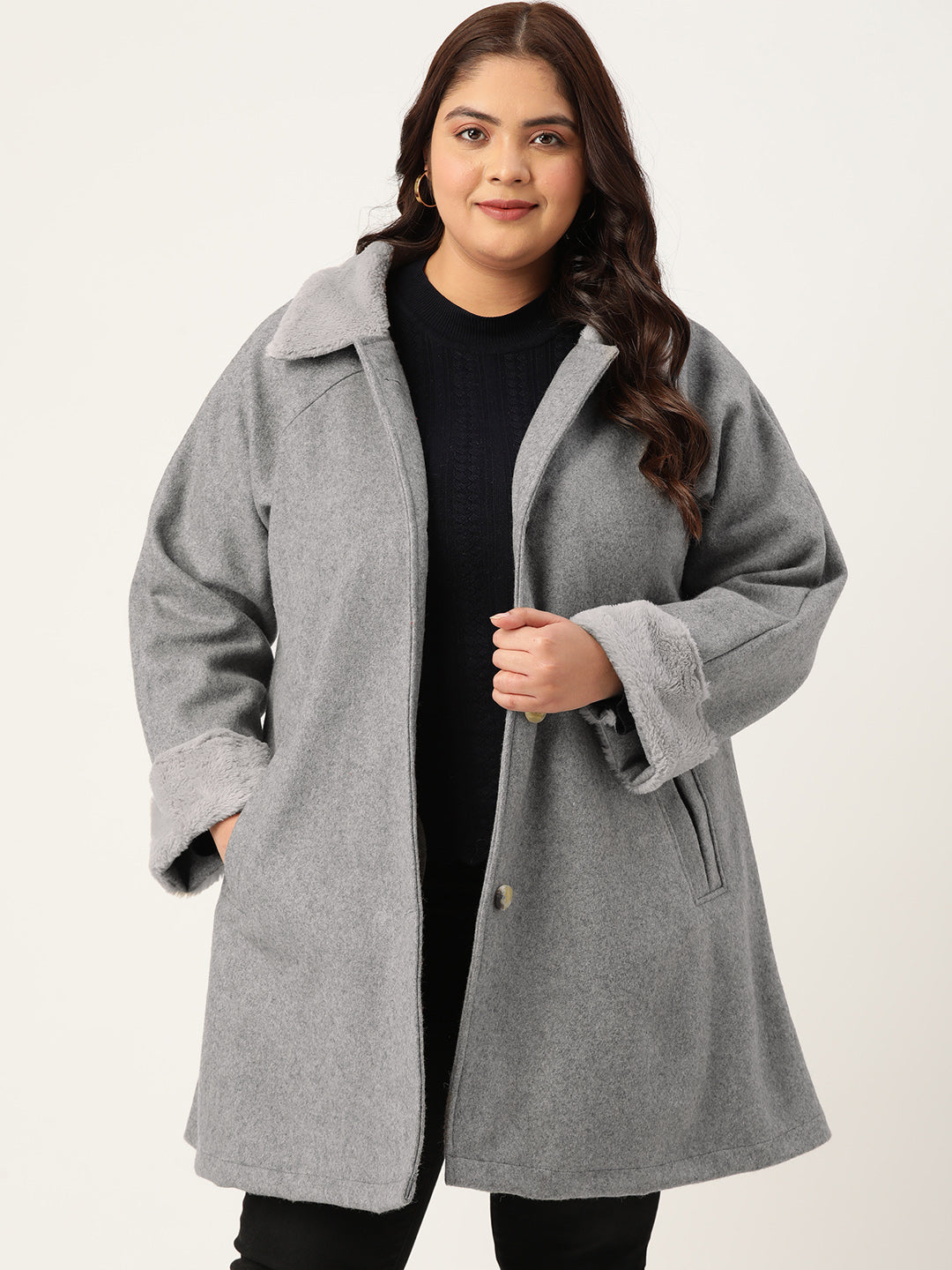 Velour Crest Coat