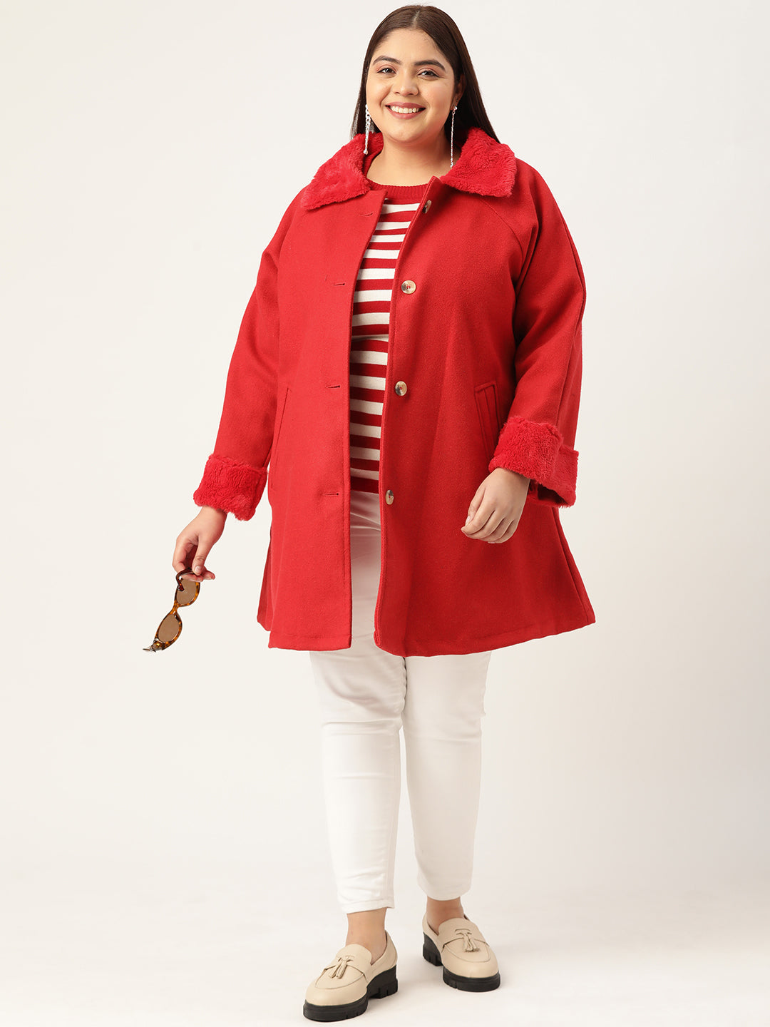 Velour Crest Coat