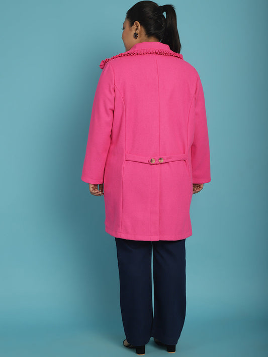 Notched Collar Single Breasted Overcoat