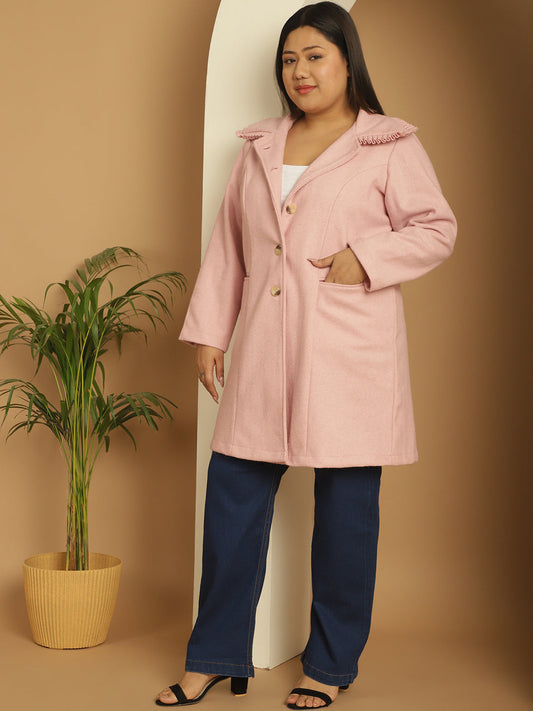 Notched Collar Single Breasted Overcoat