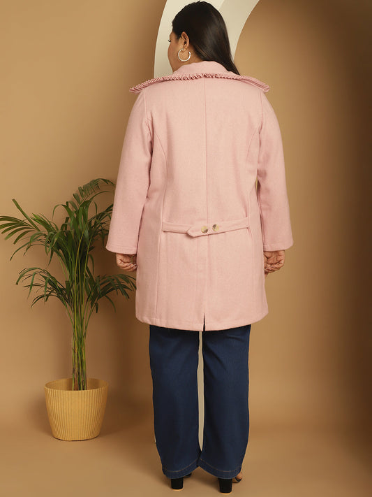 Notched Collar Single Breasted Overcoat