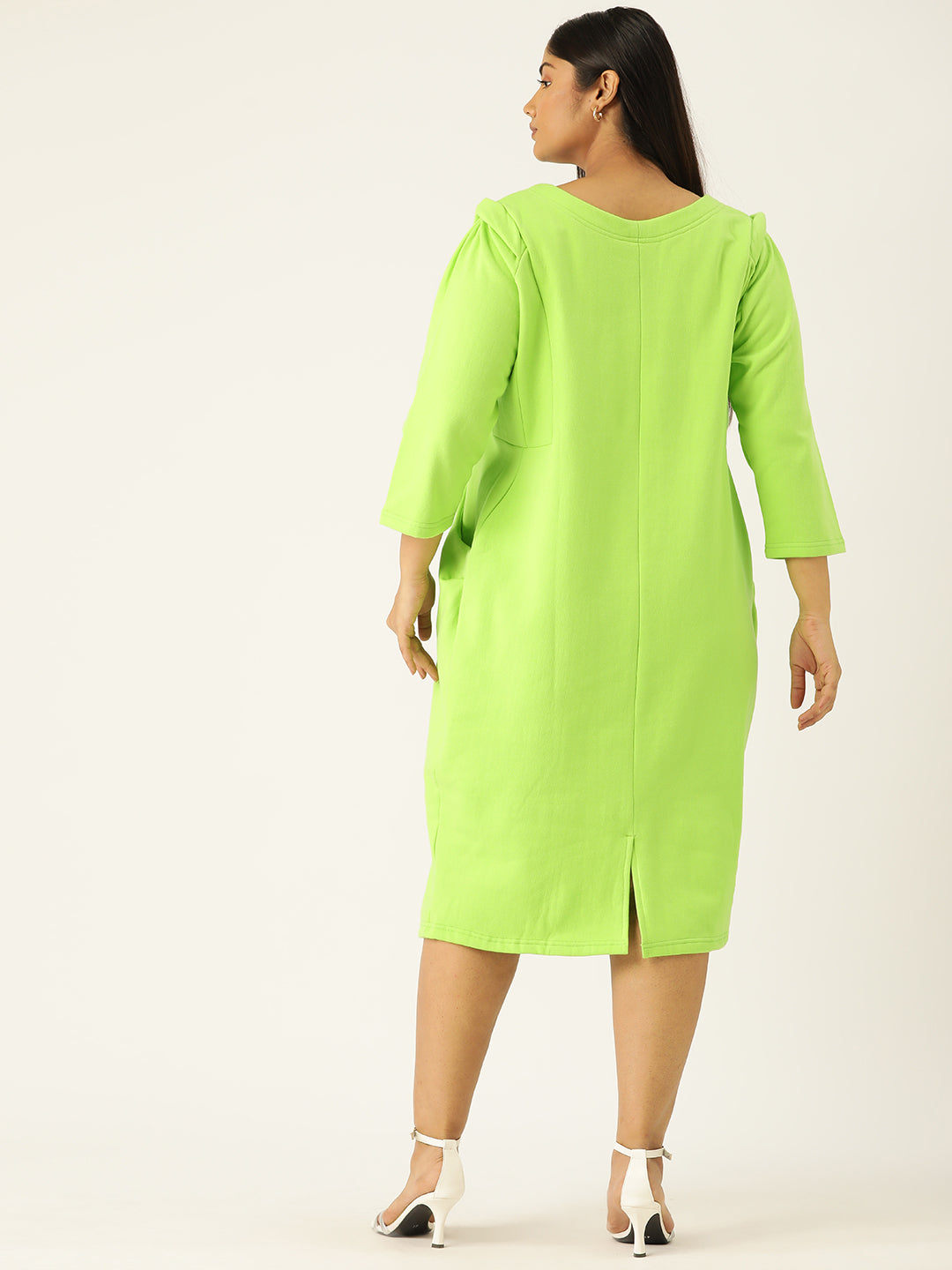 Contour Ease Midi Fleece Dress