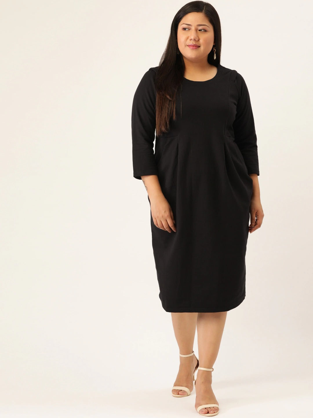 Contour Ease Midi Fleece Dress