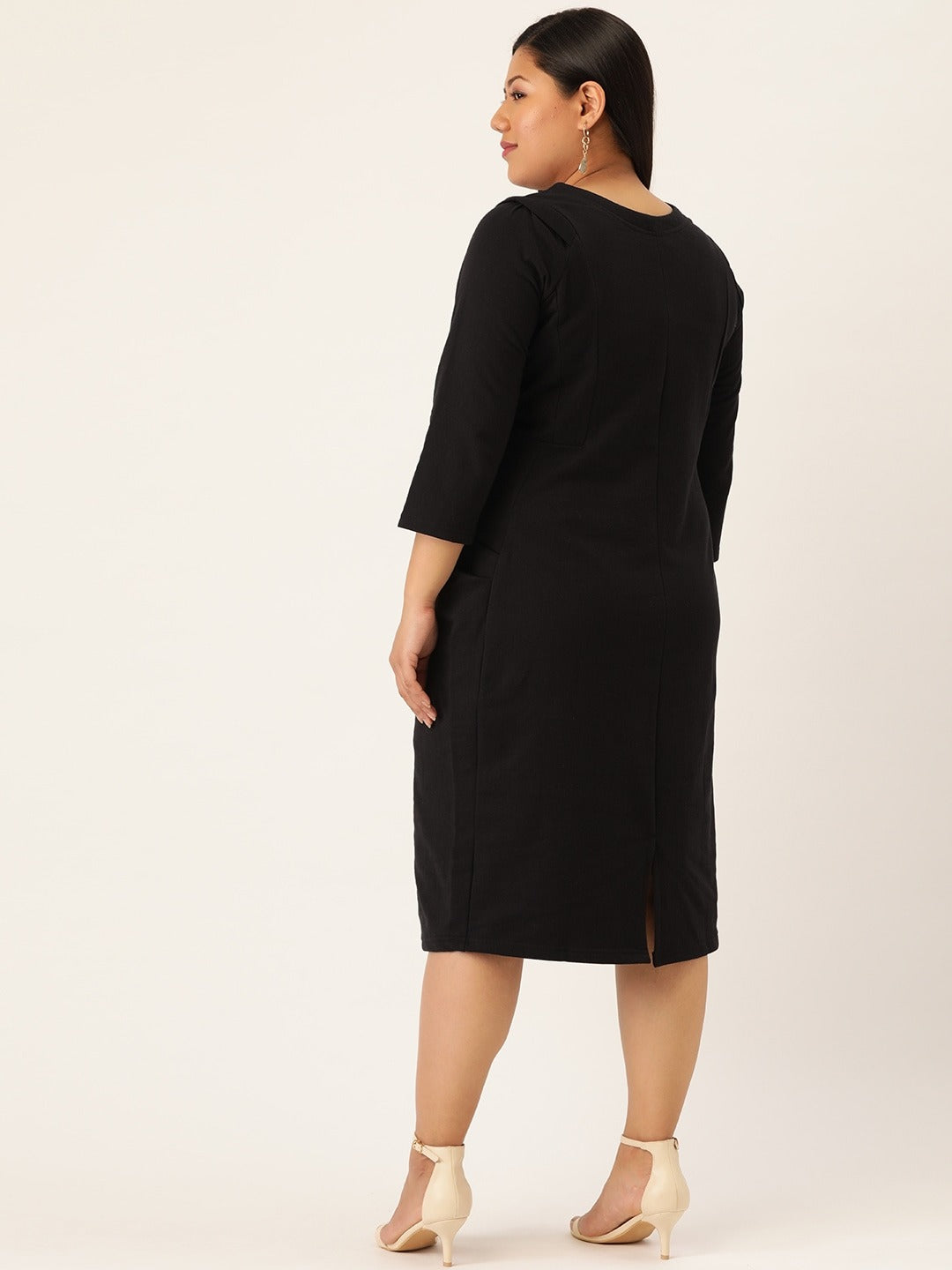 Contour Ease Midi Fleece Dress