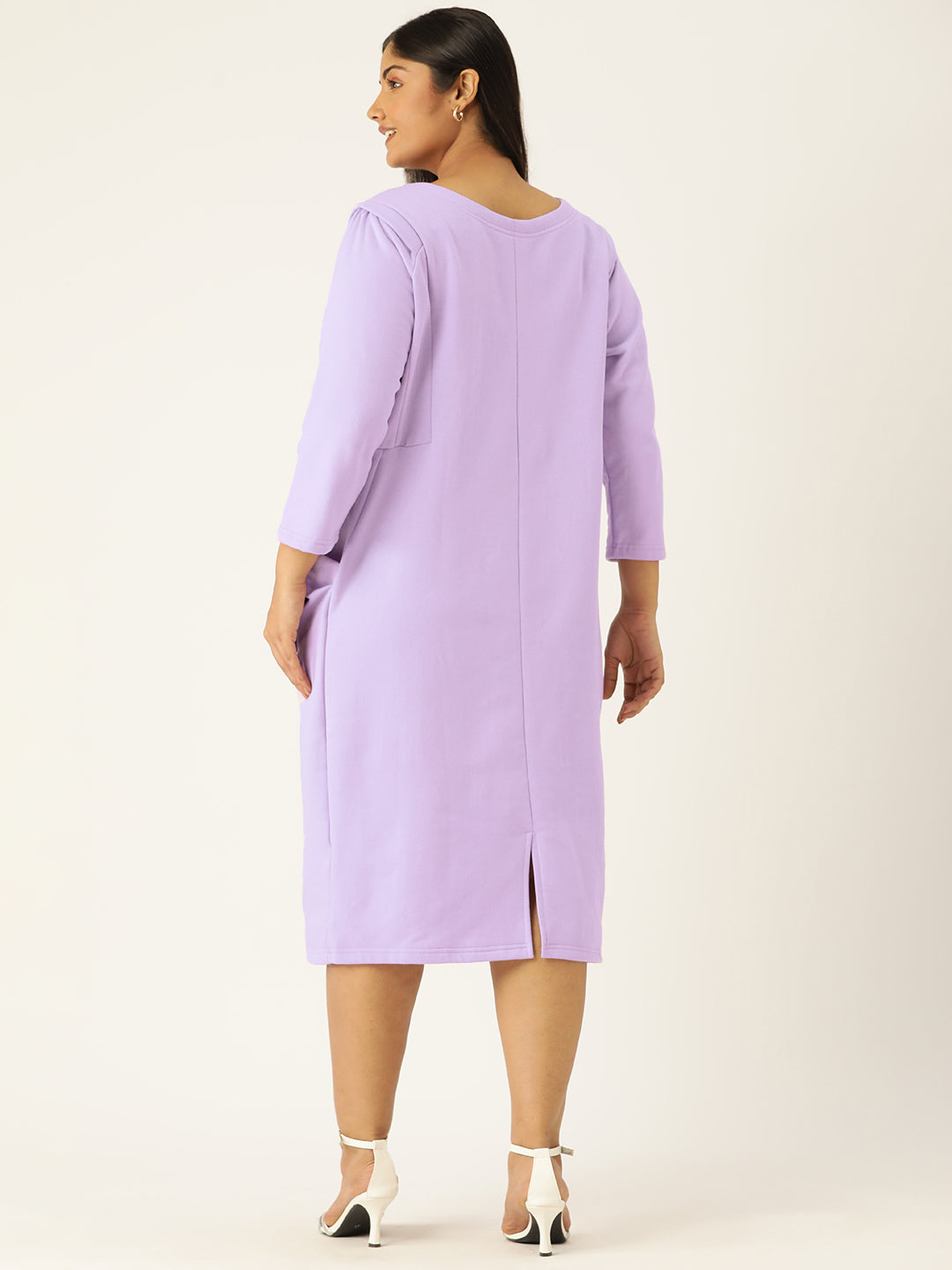 Contour Ease Midi Fleece Dress