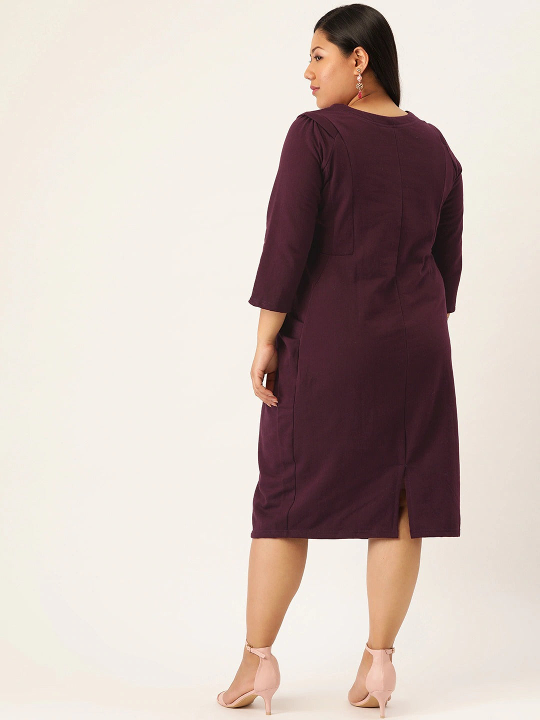Contour Ease Midi Fleece Dress