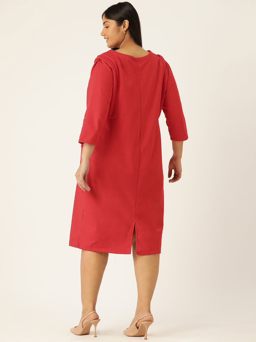Contour Ease Midi Fleece Dress