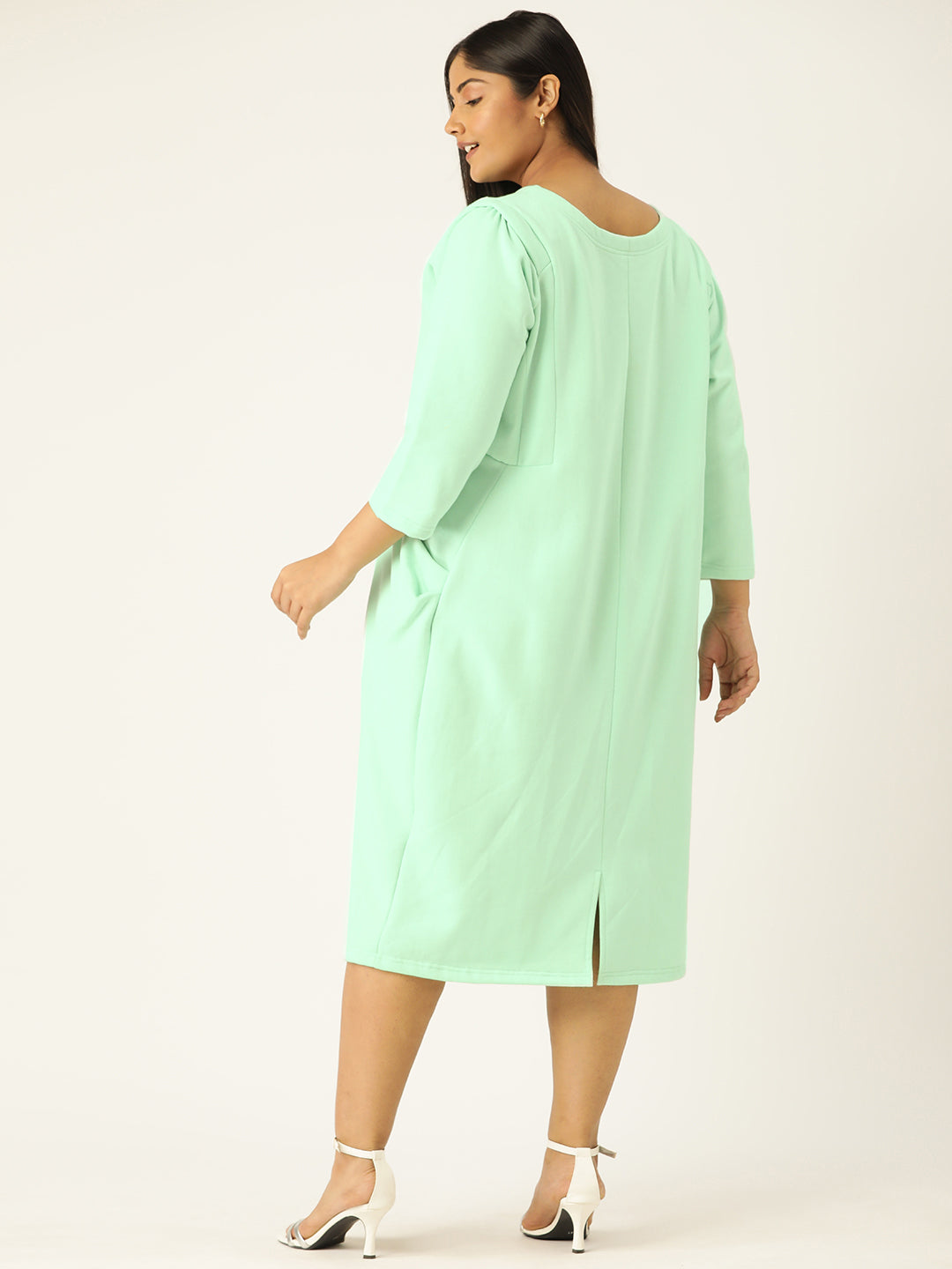 Contour Ease Midi Fleece Dress