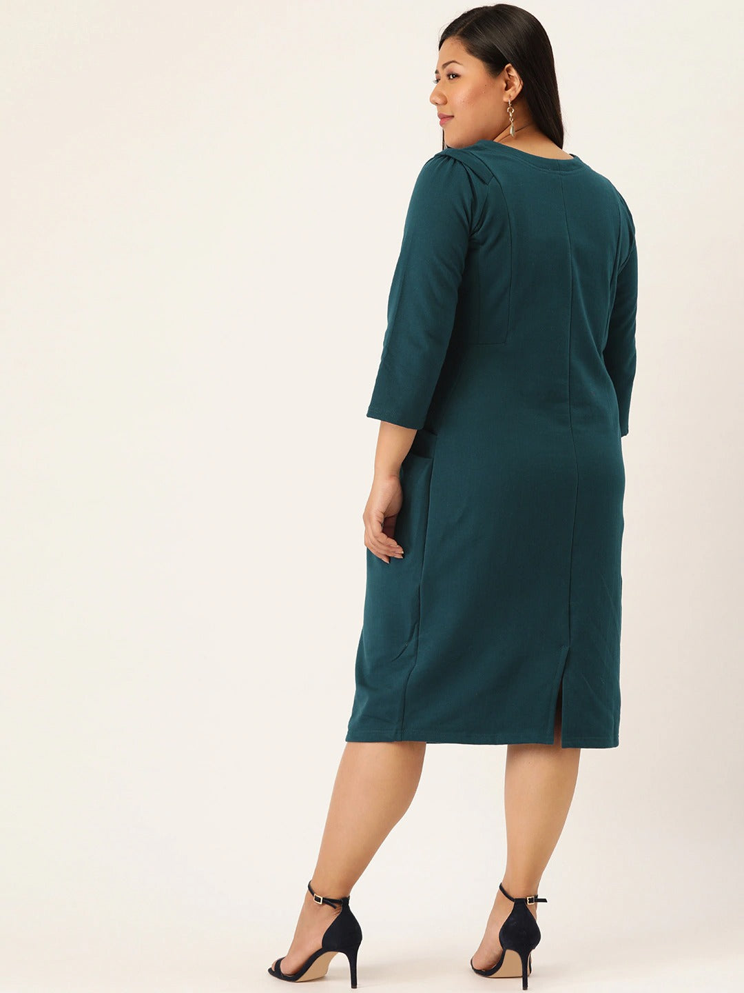 Contour Ease Midi Fleece Dress