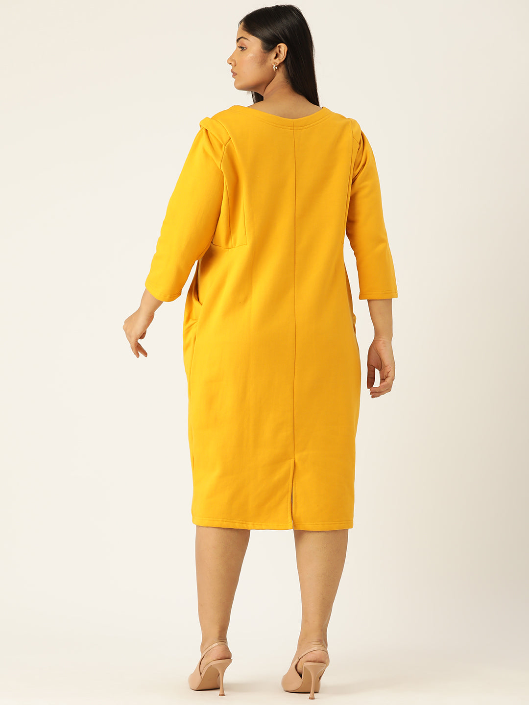 Contour Ease Midi Fleece Dress
