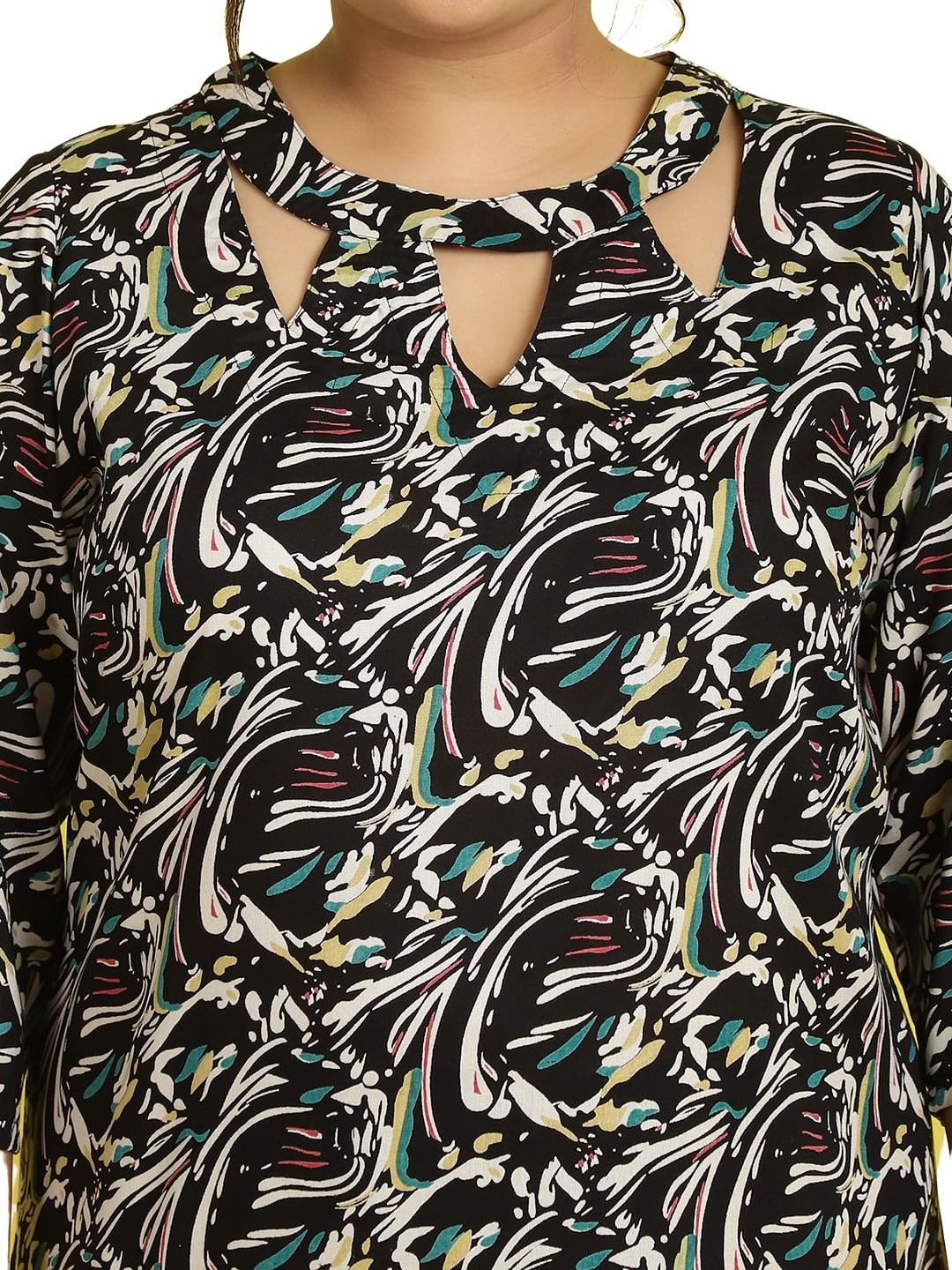 Women Floral Print A-Line Midi Dress Plus Size