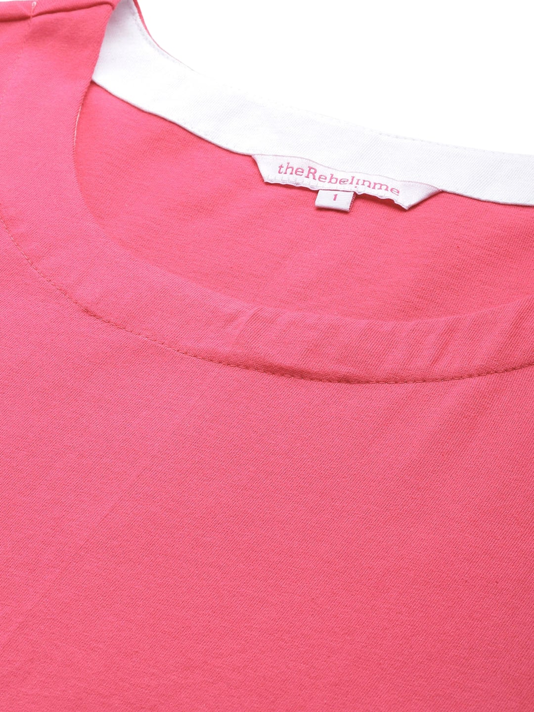 Women's Plus Size Fuchsia Solid Color Cotton Knitted A-Line Dress