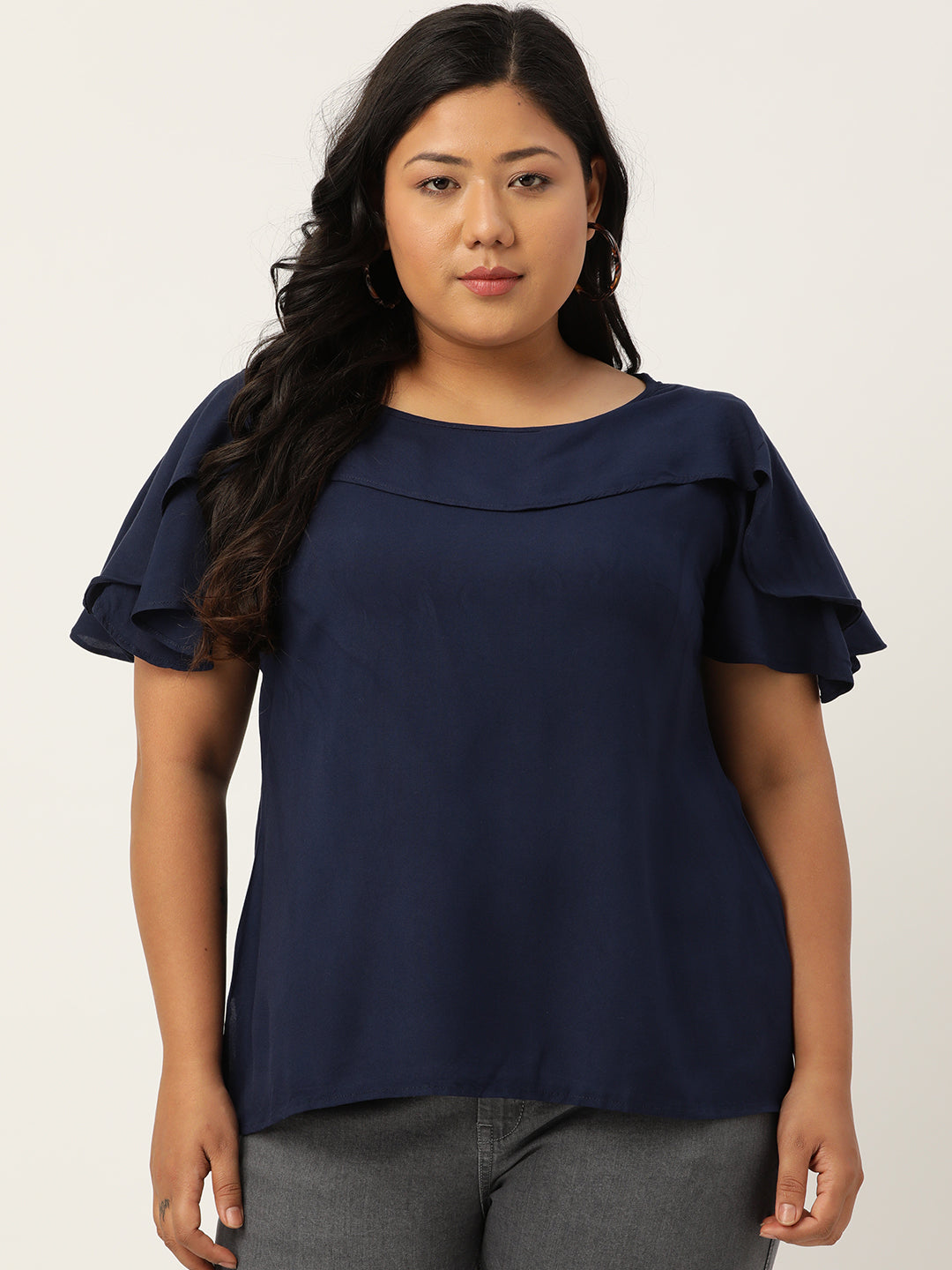 Stylish Plus Size Women Casual Top